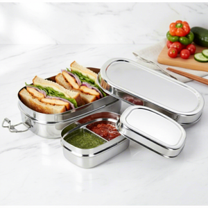 Lonchera de Acero Inoxidable a Prueba de Fugas con Compartimentos, Contenedor Hermético para Almacenamiento de Alimentos para Oficina, Escuela y Viajes - Product Image 5