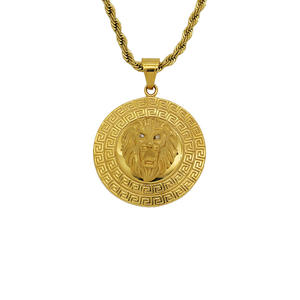 맞춤형 도매 2026 핫 세일 라이온 헤드 목걸이 변색 방지 18K PVD 금 도금 스테인리스 스틸 주얼리 - Product Image 1