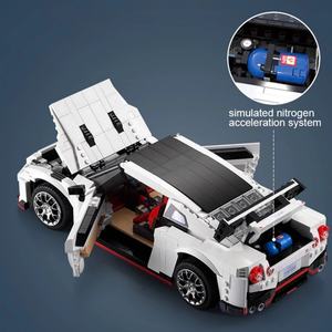 1322pcs GTR R35 Sport Racing <b>Car</b> <b>Building</b> Blocks Compatible Technic RC City Vehicle Bricks Set Kids Children <b>Model</b> Toys Gift - Product Image 3