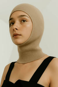 Pur cachemire cagoule poids mince toute l'année couleur chameau élégance respectueux de la peau sophistiqué couvre-chef de luxe pour femmes - Product Image 2