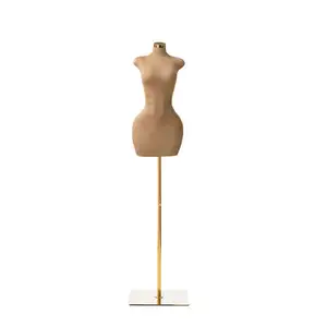 Offre Spéciale haut du corps robe forme Mannequin femme corps tissu enveloppé Mannequin pour costume d'affaires affichage sans perruque