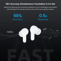 Wooask M3 Translator Écouteurs Traducteur en temps réel Casque Traducteur vocal instantané en 144 langues pour les voyages d'affaires