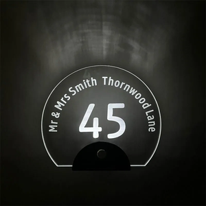 Plaque de porte LED personnalisée en acrylique pour extérieur, numéro de maison et adresse, avec éclairage solaire, vente en gros - Product Image 5