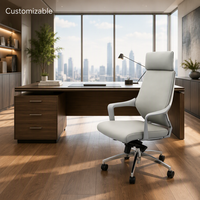 Chaise de bureau de direction en cuir avec appui-tête pour bureau de PDG, fabriquée par CE Factory