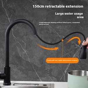 Modern Stainless Steel <strong>Kitchen</strong> <strong>Faucet</strong> <strong>with</strong> <strong>Pull</strong>-<strong>Out</strong> <strong>Sprayer</strong> Multifunction Sink Mixer Accessory - Product Image 3