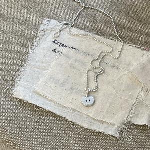 Collier en argent sterling S925, version coréenne, simple et délicat, avec perles d'olive et pendentif bicolore, très tendance - Product Image 5