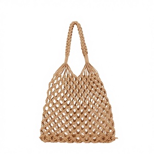 Bolso de hombro de verano estilo coreano con diseño hueco y dos asas, de malla de algodón tejida, para playa, Tanjing - Product Image 1