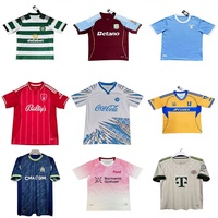 Maillots de football version fan 25/26 grande taille en popeline Naples Marseille Bayern Leverkusen Nottingham Forest Celtic Lazio