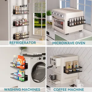 Design originale del produttore portaspezie magnetico personalizzato frigorifero frigorifero scaffale magnetico salvaspazio organizzatore da cucina Rack