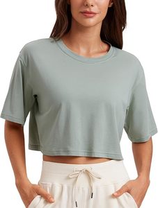 Venta al por mayor de encargo de bajo precio recortada Top Hip <span class=keywords><strong>Pop</strong></span> 100% algodón en blanco de gran tamaño Puff impresión camiseta - Product Image 6