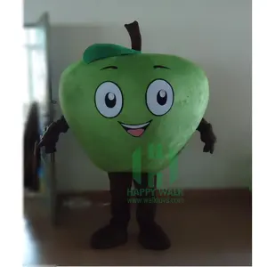 Brinquedo de frutas de pelúcia, brinquedo de pelúcia personalizado verde maçã para fantasia de frutas e mascote para crianças