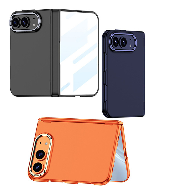Magnetic Hinge Protection Case for iPhone Duo Fold Integrated Front Glass Film Ultra Slim  Shockproof Foldable Protective Cover