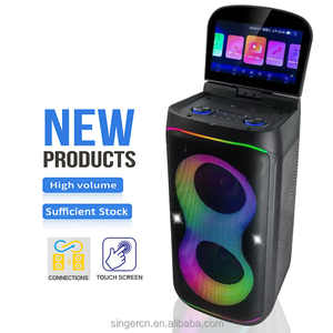 CH-2601AV Haut-parleur avec 2 woofers de 6,5 pouces et écran professionnel de 11,6 pouces, modèle privé, karaoké, 8 modes d'éclairage au choix - Product Image 2