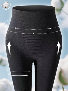 Medias térmicas de algodón de terciopelo dorado para bebé, control de abdomen, levantamiento de glúteos, adelgazantes, con pie, negras y grises, al por mayor - Product Image 2