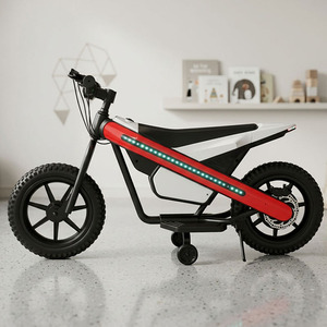 <span class=keywords><strong>Moto</strong></span> électrique pour enfants avec roues d'apprentissage, cadre lumineux LED, vélo électrique rechargeable pour garçons et filles de 6 ans et plus - Product Image 3