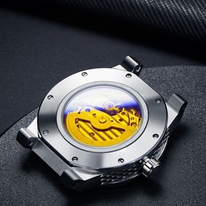 Montre-bracelet automatique mécanique pour homme, chronographe, verre saphir, mouvement en acier inoxydable, style sport et plongée, avec cadran en forme d'heure de Jaffa. - Product Image 4