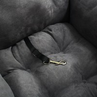 Siège de voiture pour chien en daim doux de haute qualité détachable imperméable confortable et sûr avec ceinture de sécurité et laisse de chien