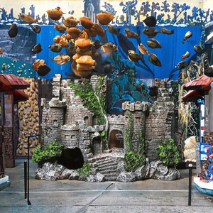 Creatieve Hars Ambachten Vis En Garnalen Oversteken De Schuilplaats <span class=keywords><strong>Aquarium</strong></span> Home Decoraties Voor Woonkamer <span class=keywords><strong>Aquarium</strong></span> Accessoires - Product Image 3