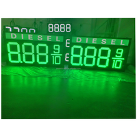 12 pulgadas 8.889/10 rojo/Verde/Blanco/azul al aire libre LED gasolinera precio signo pilón gas precio signos proveedores
