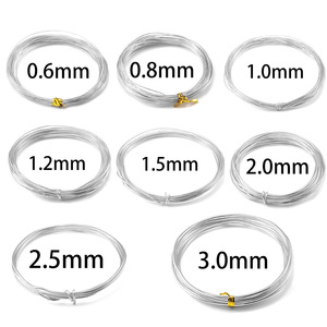 Fil d'aluminium coloré rond plaqué de 0,6 à 3 mm pour kit de fournitures de fabrication de bijoux DIY - Product Image 2