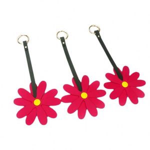 New Daisy Bag Charm PU Leather Sunflower <b>Keychain</b> Pendant Cute Floral Hanging Ornament - Product Image 3