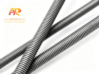 Studs Threaded Rods Galvanized Threaded Rod Black Oxide Carbon Steel 8.8 Grade for Steel Structure Curtain Wall Engineering