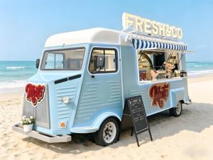 Food Truck Vegano a Base Vegetale con Griglia Piatta e Stazione Frullatore, Cucina Mobile Salutare <span class=keywords><strong>per</strong></span> Eventi Fitness e Comunità Wellness - Product Image 4