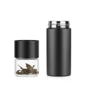 Hete Populaire Aangepaste Waterfles Glas Hittebestendige Mini 238Ml Glazen Thee-Infuser Waterfles Met Waterfles Zeef