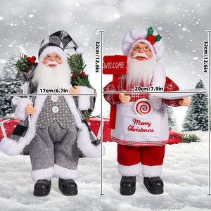 Luxury 12 Inch Santa Claus Doll Xmas Gift Ornaments for Home Holiday Party Window Decoration - Product Image 6