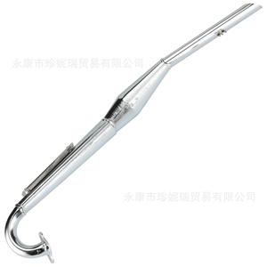 ท่อไอเสียโค้งสีเงินป้องกันการลวก 80 ซีซี สำหรับอะไหล่ซ่อมรถจักรยานยนต์ ระบบเก็บเสียง - Product Image 5