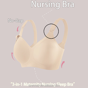 Reggiseni da <span class=keywords><strong>Allattamento</strong></span> per Donne <span class=keywords><strong>in</strong></span> Gravidanza, Senza Ferretto, Copertura Completa, Senza Cuciture, Imbottiti, Tinta Unita, Estivi, Regolabili e Traspiranti - Product Image 5