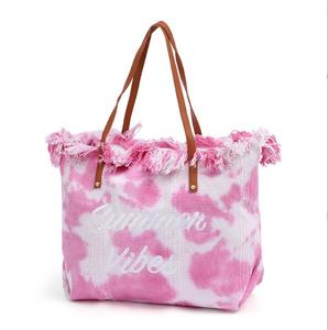Sac fourre-tout décontracté en toile brodé avec motif lettres OEM Sunday Forever pour femme, avec deux poignées et bandoulière, idéal pour les voyages et la mode - Product Image 3