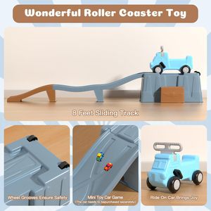Juguete Montable para Niños al por Mayor, Coche de Empuje con Rampa, Set de Juego para Niños Pequeños, Tobogán de Plástico, Pista de Juguete de Montaña Rusa Ascendente y Descendente - Product Image 3