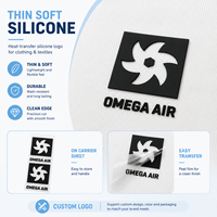 Étiquettes personnalisées en gros, résistantes à la décoloration, aux UV et aux rayures, logo 3D en silicone thermocollant pour patchs de vêtements