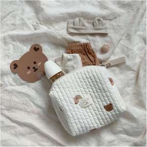 Sac <span class=keywords><strong>de</strong></span> <span class=keywords><strong>toilette</strong></span> <span class=keywords><strong>de</strong></span> voyage matelassé Ginzeal pour <span class=keywords><strong>bébé</strong></span>, sac à cosmétiques en toile avec fermeture éclair, tissu éponge personnalisé pour femmes - Product Image 2