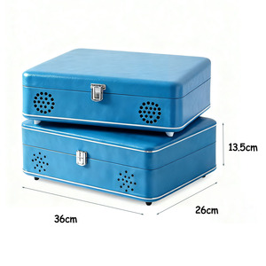 Lecteur de disques vinyles rétro portable de style valise, idéal pour la maison, avec cassette et tourne-disque, design de qualité supérieure, vente en gros - Product Image 2