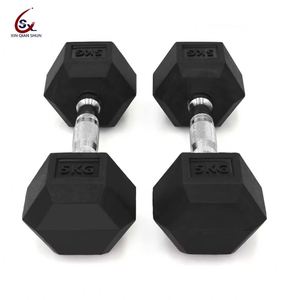 Venta Directa de Fábrica: Juego de Mancuernas Hexagonales con Soporte, 10kg, 20kg, 30kg, Mancuernas Hexagonales de Goma - Product Image 4