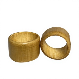 <b>Wood</b> <b>Napkin</b> <b>Rings</b> Round 4.5cm Eco-Friendly Durable Modern Luxury Table Decoration for Wedding Dinner Party - Product Image 1
