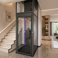 Puerta Batiente Eléctrica Dorada de Diseño Moderno para Elevadores, Ideal para Hogares, Villas, Supermercados y Almacenes