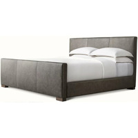 Chinesisches Leder-Kunstbett Italienisches Minimalistisches Design Massivholzrahmen Leder-Nahtarbeit Gepolstertes Weiches Bett Leichter Luxus Modern