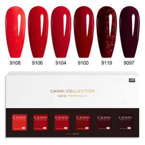 CANNI Nuevo Set de Regalo de Esmalte de <span class=keywords><strong>Uñas</strong></span> <span class=keywords><strong>en</strong></span> Gel UV Libre de Hema de 9ml, Lote de 6 Piezas con Base/Top/Top Mate/Primer/Deshidratador - Product Image 5