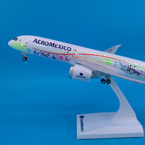 Modèle d'avion Airbus et Boeing de 30 cm avec éclairage LED, en résine moulée sous pression, avec support d'exposition, objet de collection - Product Image 2