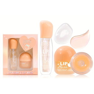 Ushas hot-bán môi đầy đặn bóng + môi mặt nạ với bàn chải mềm kết cấu ánh sáng lâu dài Hydrat dưỡng ẩm nhãn hiệu riêng - Product Image 1