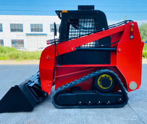 China Skid Steer mobil pemuat gaya lintasan beroda selip besar Steer Loader dengan kabin - Product Image 5