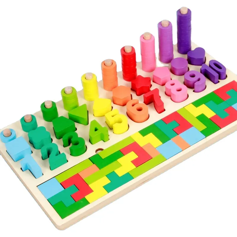 Nieuw 2020 Product Intelligente Leerpuzzel Kids Houten Educatief Montessori Speelgoed
