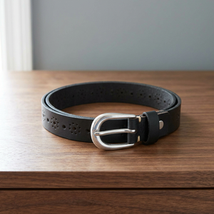 Cinturón de Cuero Genuino 100% Hecho a Mano para Hombre, Ecológico, con Hebilla Cuadrada de Acero Sólido, Longitud Personalizable, Estilo Casual BS - Product Image 1