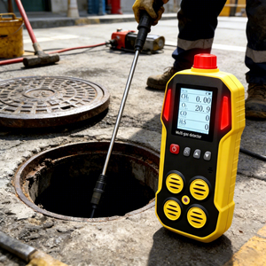 Detector de Gases Múltiples Portátil para Entrada en Espacios Confinados, Medidor de H2S, CO, O2, <span class=keywords><strong>CH4</strong></span> con Clasificación de Impermeabilidad IP66 - Product Image 6