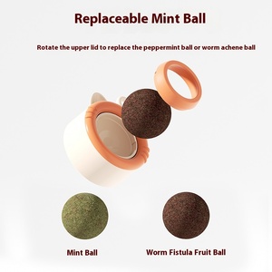 Nuevo juguete de bola de hierba gatera ecológico, dientes giratorios, limpieza de dientes, aperitivos para gatos resistentes a mordeduras, bola para lamer autoestimulante - Product Image 3