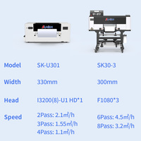 Imprimante UV DTF 12 Pouces, Machine d'Impression UV DTF Epson I3200 pour Autocollants, Film AB et Étiquettes