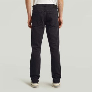 カスタムサプライヤー プライベートラベル ハイウエスト ブラック ボーイフレンドジーンズ メンズ テーパードレッグ デニム ファイブポケット リベット ジッパーフライ まとめ買い - Product Image 2